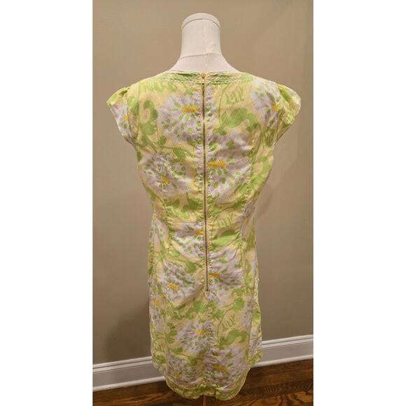 Lilly Pulitzer Jubilee Shift Dress Cap Sleeve Embroidered Pockets V-Neck Size 14 - Picture 6 of 11